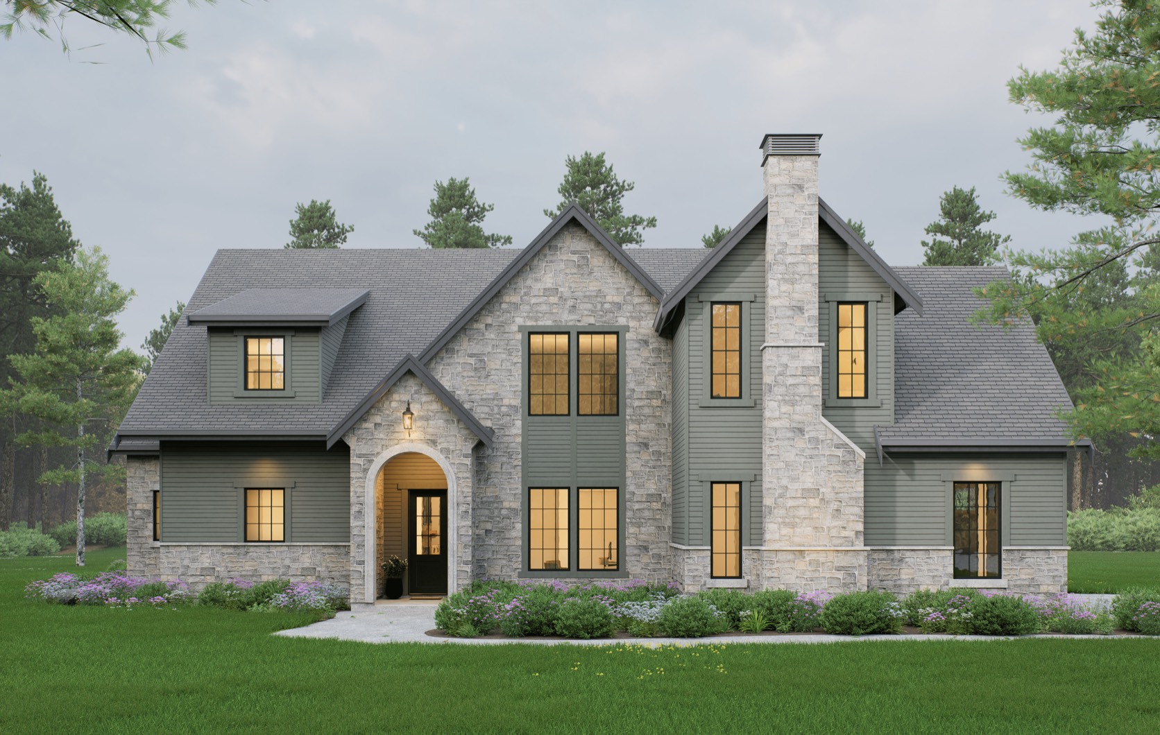 Rendering of the Wedgemount plan at Beaumont Manor in Wake Forest, NC