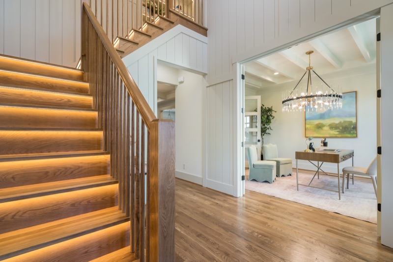 A light under every stair tread