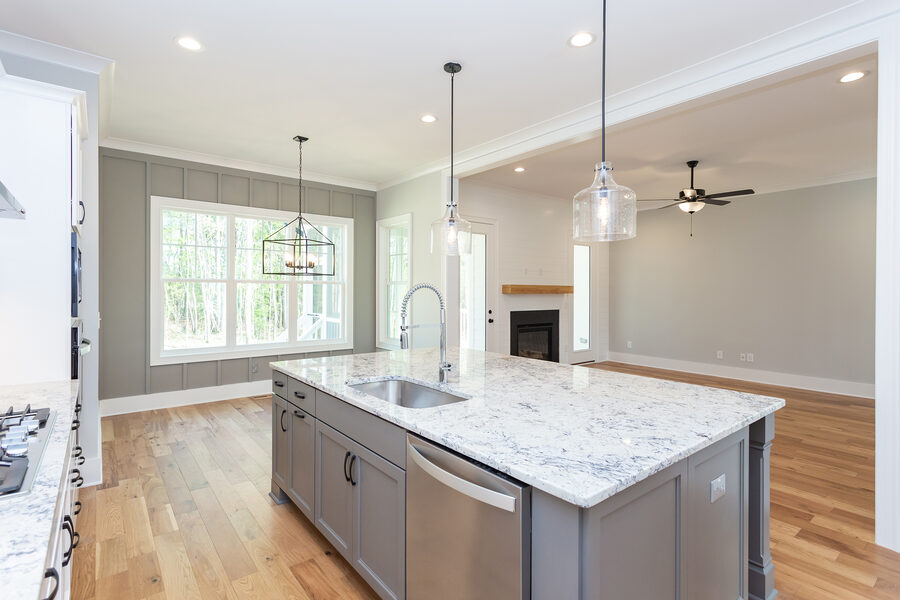 Open Kitchen Great Room in The Amber I, a Gemstone Homes custom home