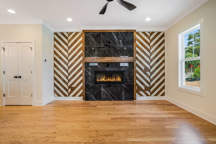 The Cottages — Fireplace Feature Wall