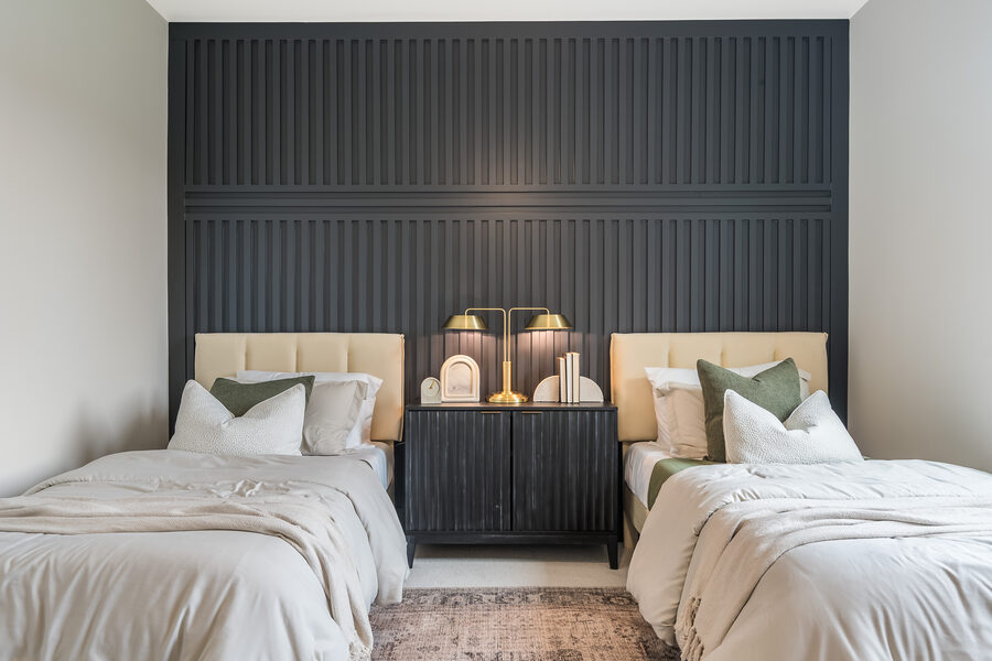 Twin Guest Bedroom in The Diamond, a Gemstone Homes custom home