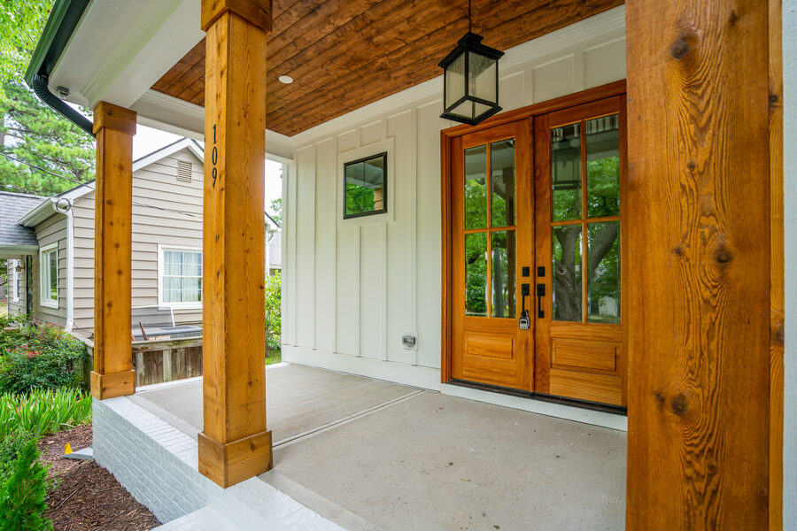 Cedar Porch Detail in The Ellington, a Gemstone Homes custom home
