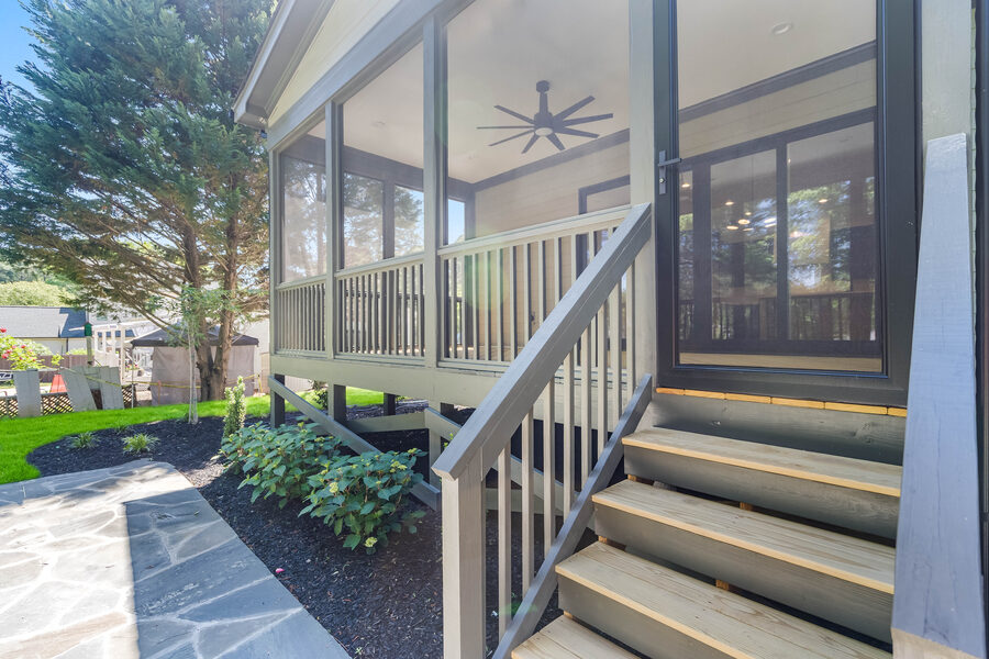 Screened Porch Landscape in The Emerald, a Gemstone Homes custom home