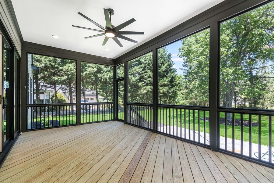 Screened Porch Woods in The Emerald, a Gemstone Homes custom home