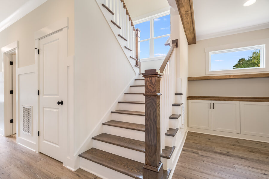 Staircase Entry in The Emerald, a Gemstone Homes custom home