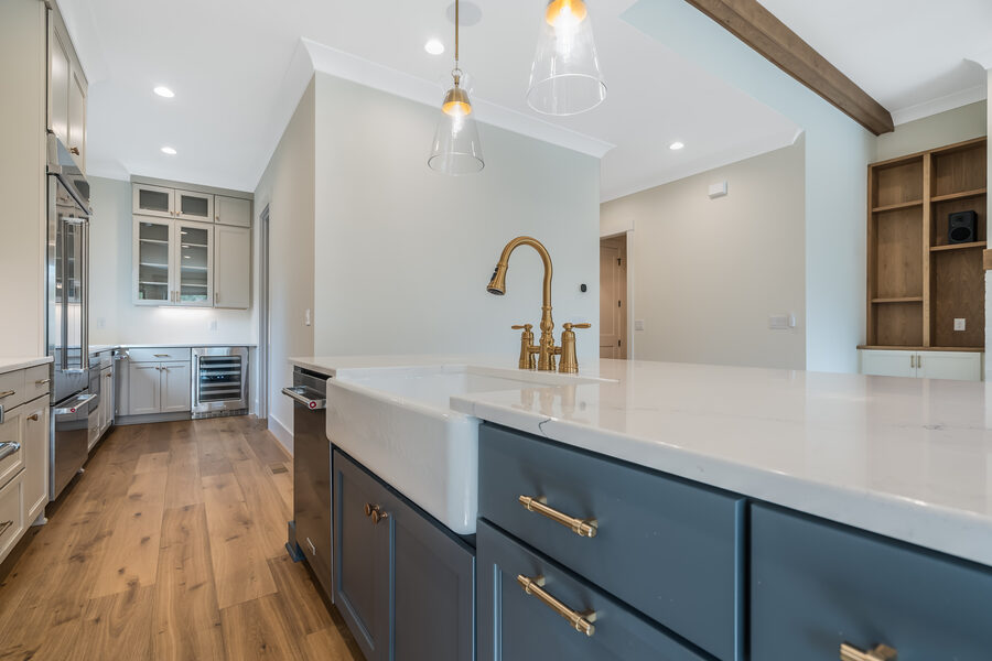 Navy Kitchen Island