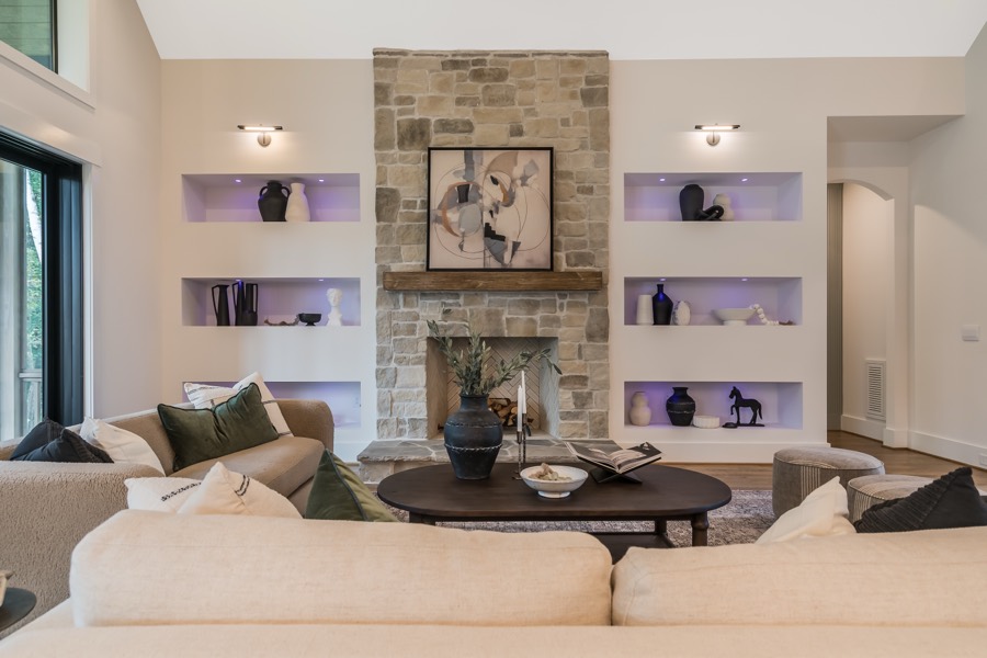 Stone Fireplace Living Room
