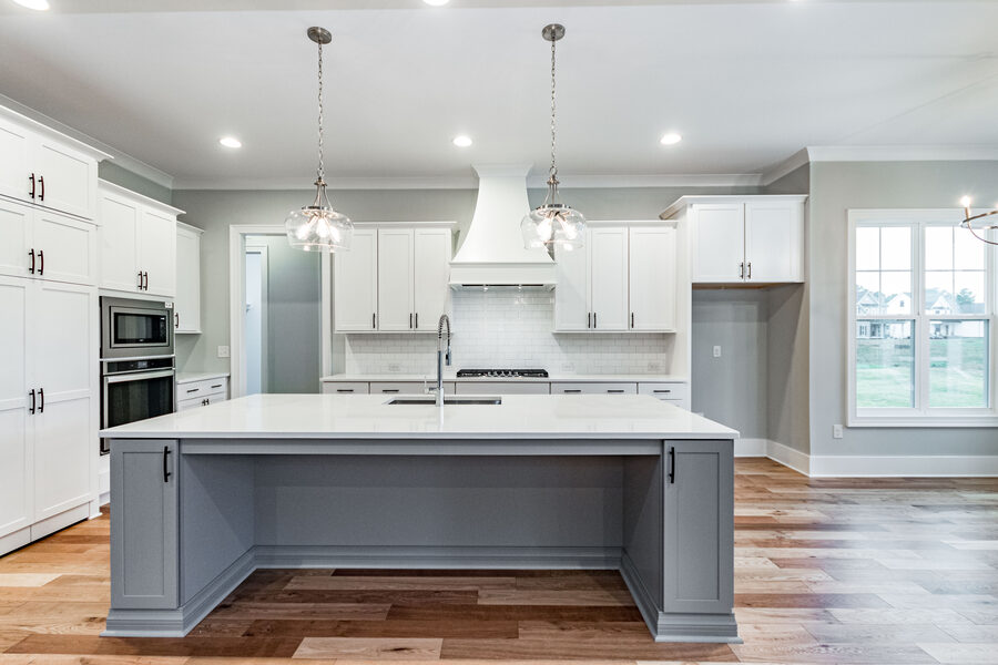 Kitchen Island View in The Onyx II, a Gemstone Homes custom home