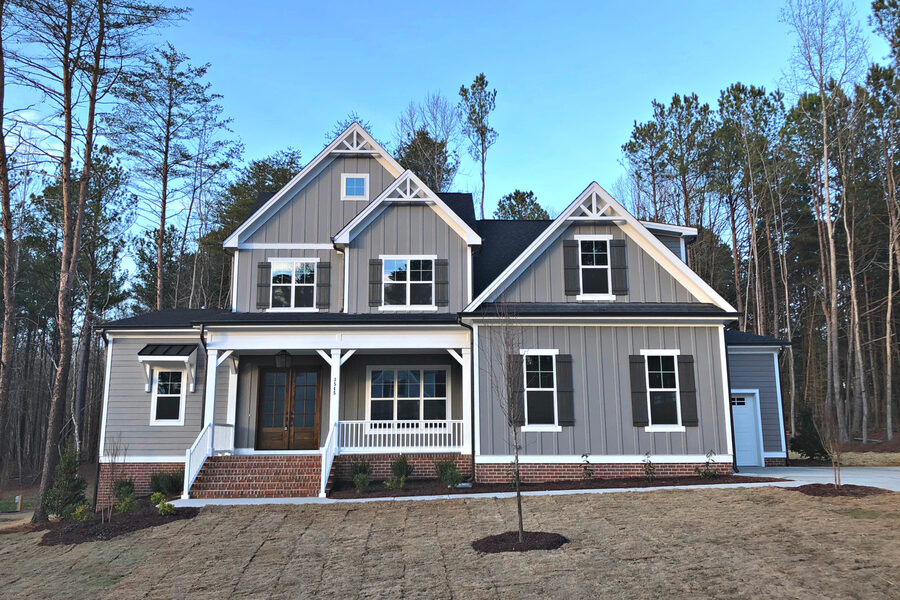 Twilight Exterior in The Onyx III, a Gemstone Homes custom home