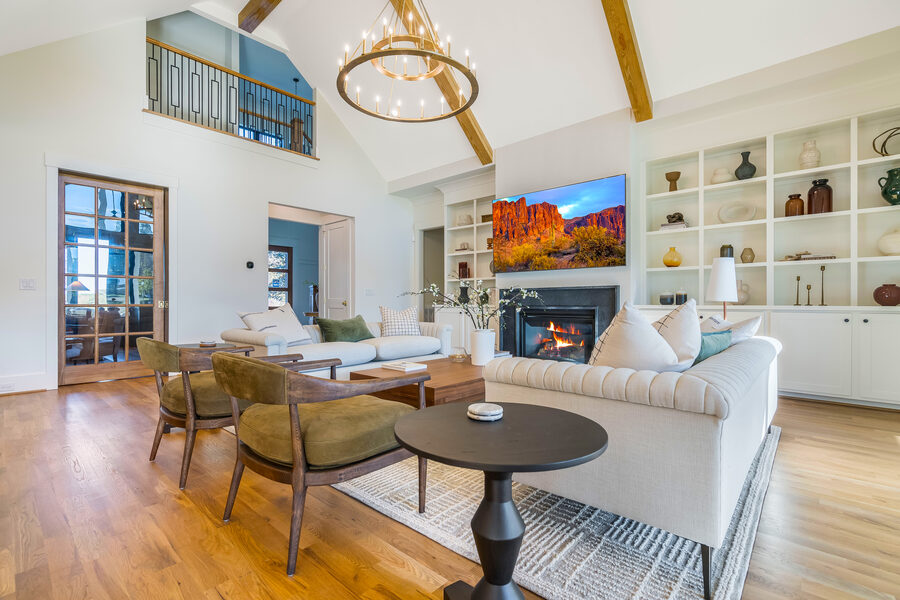 Great Room Fireplace in The Diamond, a Gemstone Homes custom home