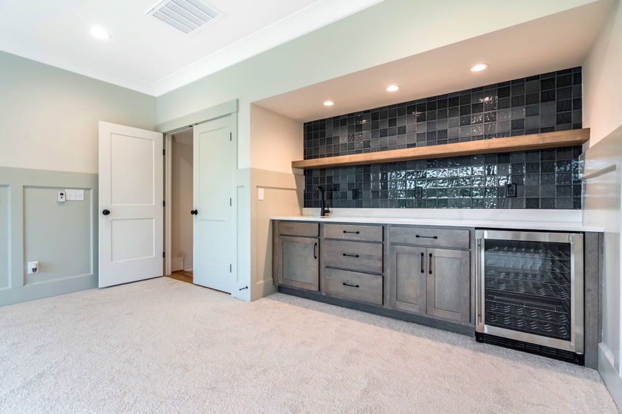 Dark Tile Wet Bar